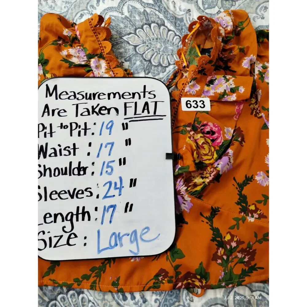 Milk & Honey Women's size Large Floral Feminine‎ Babydoll Milkmaid Cocktail Top